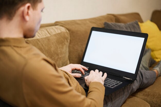 Young professional working on laptop