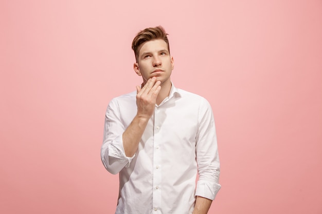 Young serious thoughtful businessman