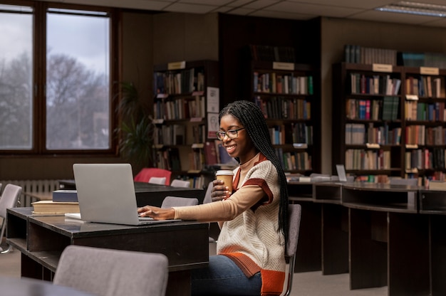 Young student working on assignment