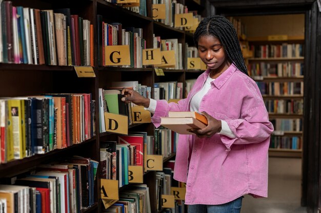 Young student working on assignment