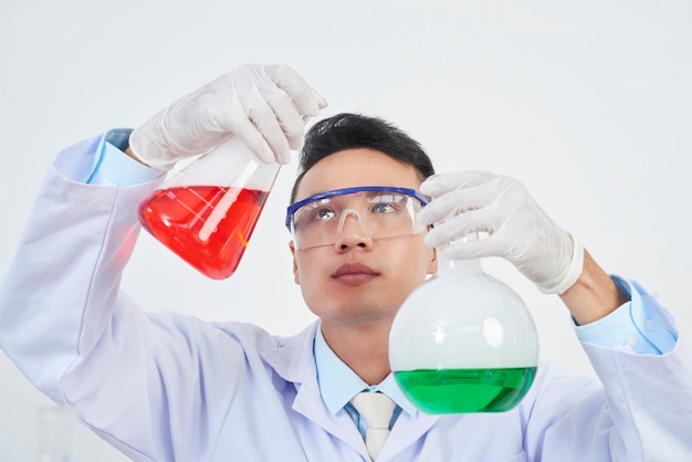 Free photo young vietnamese chemist