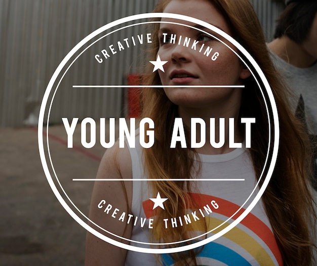 Free photo young vintage vector graphic concept
