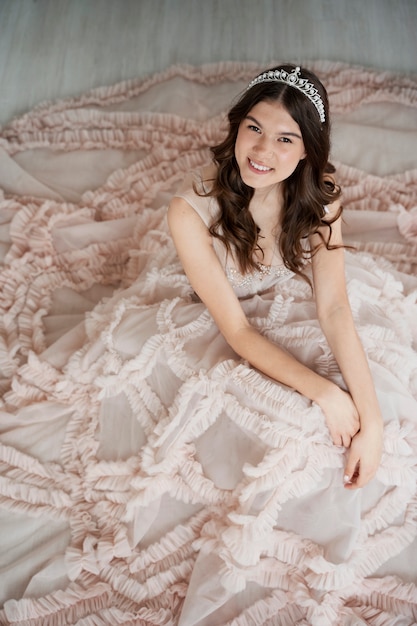 Young woman celebrating her quinceanera