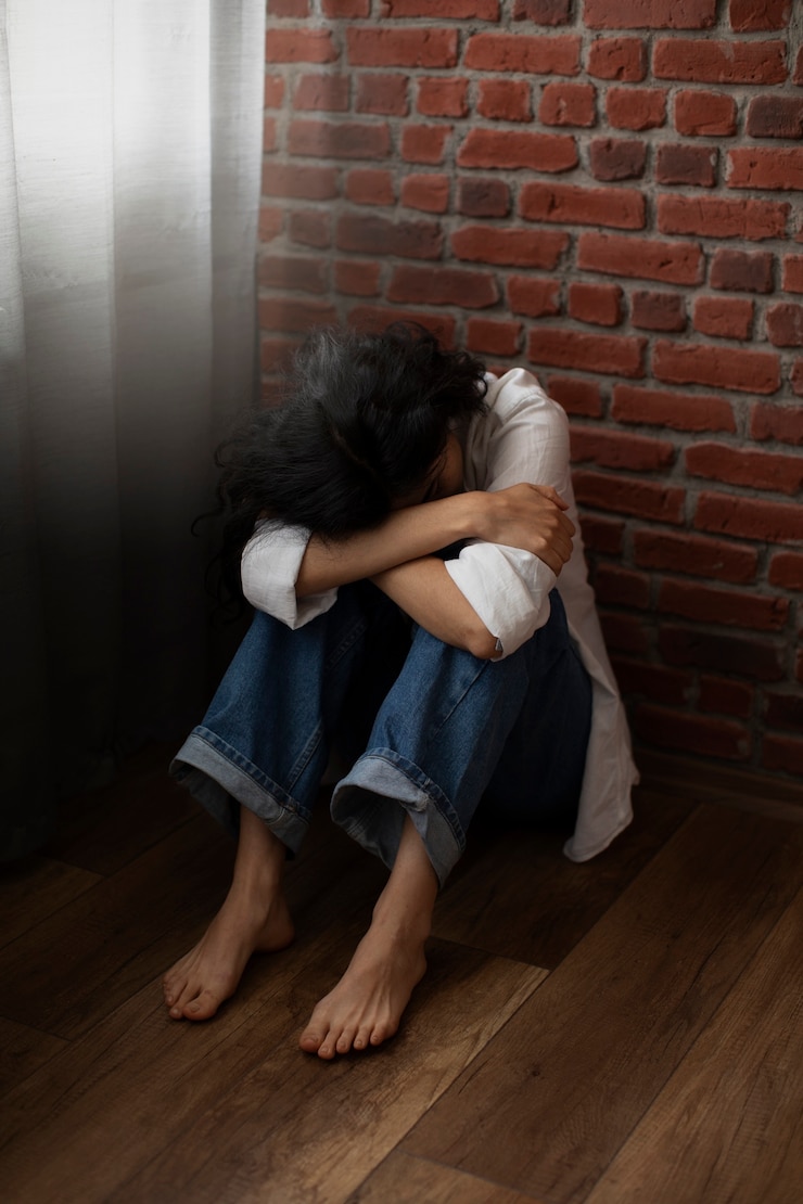 Free Photo young woman dealing with anxiety