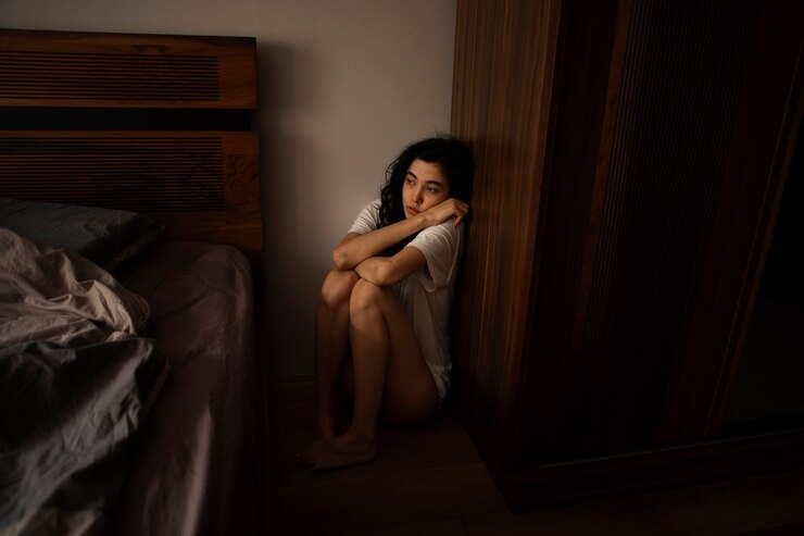 Free Photo young woman dealing with anxiety