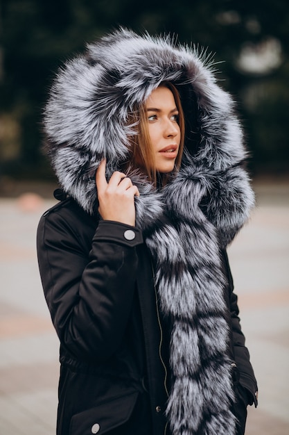 Free photo young woman demonstrating upper cloths