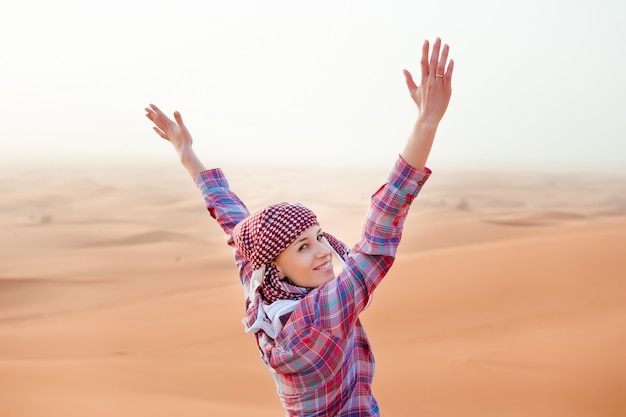 Young woman in the desert