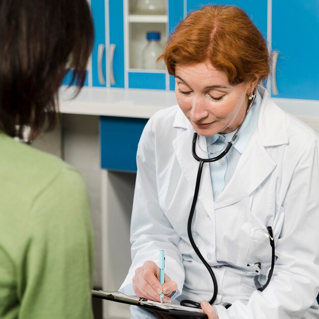 Young woman at doctor's lab