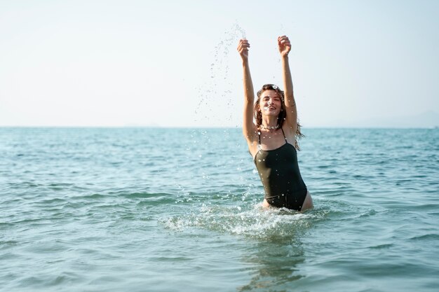 Young woman enjoying summertime