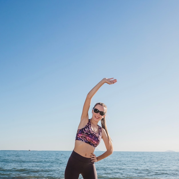 Young woman on exercise