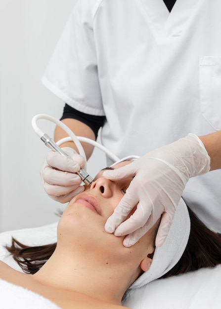 Young woman having a skincare treatment