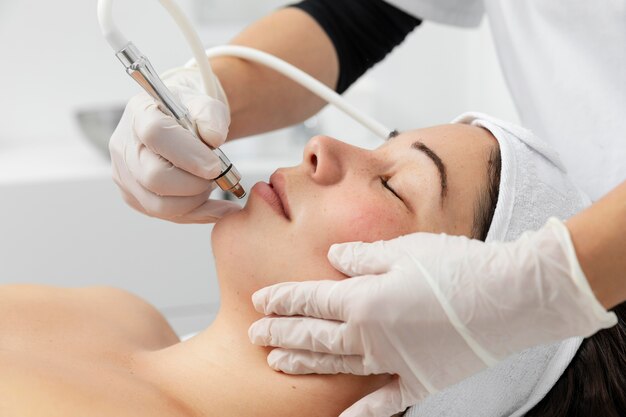 Young woman having a skincare treatment