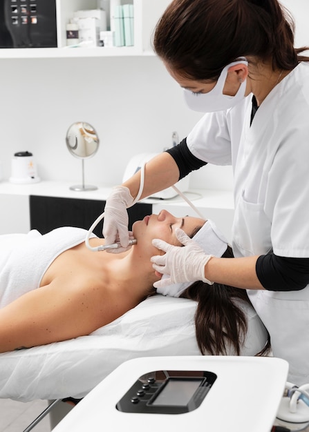 Young woman having a skincare treatment