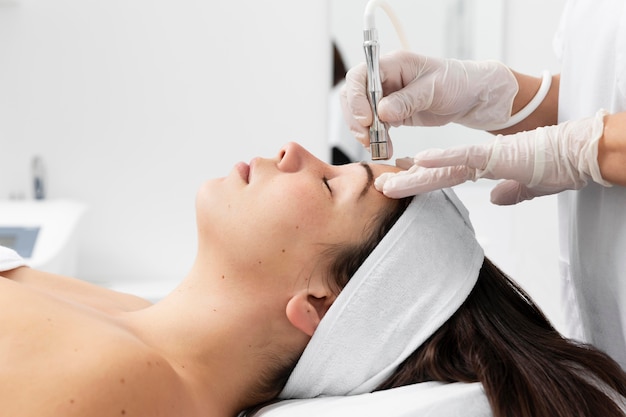 Young woman having a skincare treatment