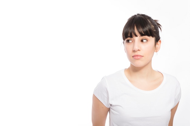 Young woman looking away