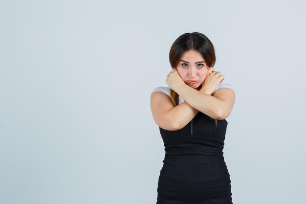 Young woman looking distressed