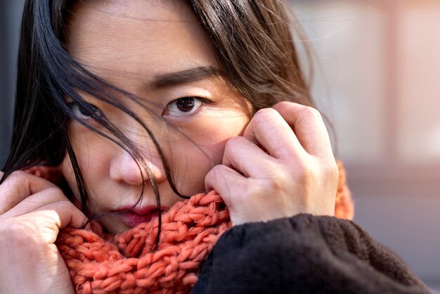 Young woman in new york city during daytime