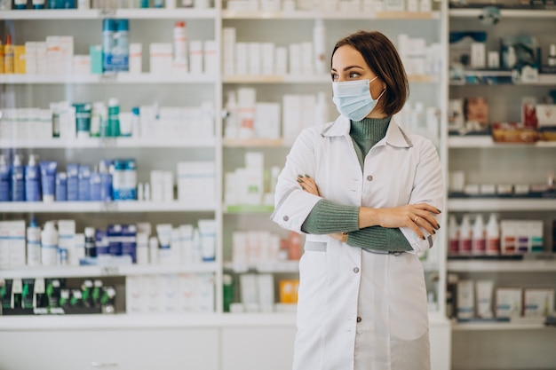 young woman pharmacist at pharmacy