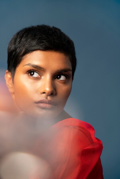 Young woman portrait close up