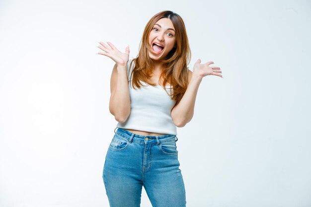 Young woman posing and smiling