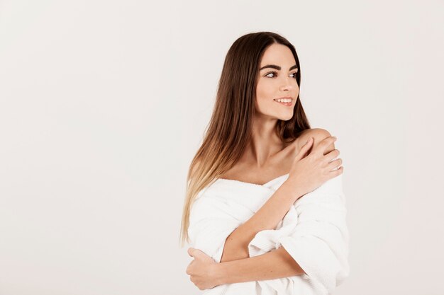 Young woman posing in the spa 