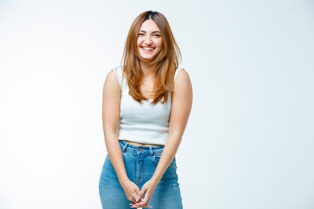 young woman smiling while posing