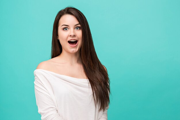 young woman' surprised