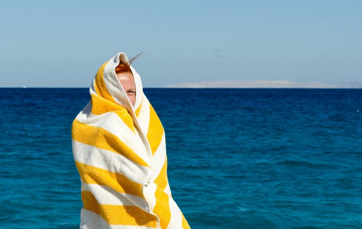 Free Photo young woman in towel