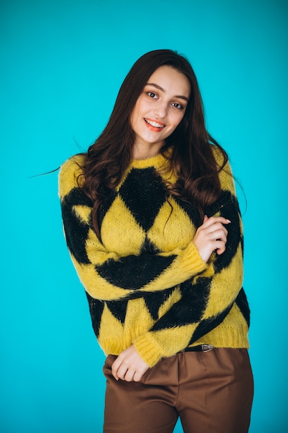 Young woman in a warm sweater