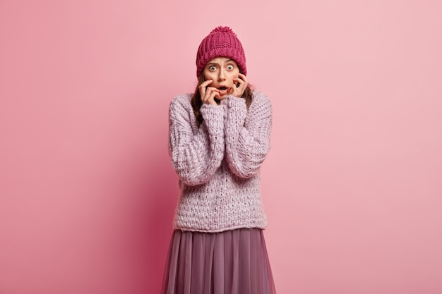 Young woman wearing fashionable clothes