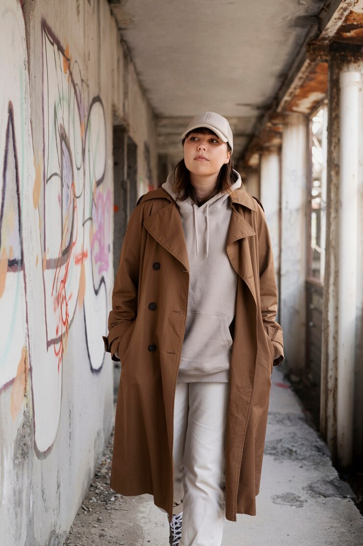 無料Photo トラッカーハットをかぶった若い女性