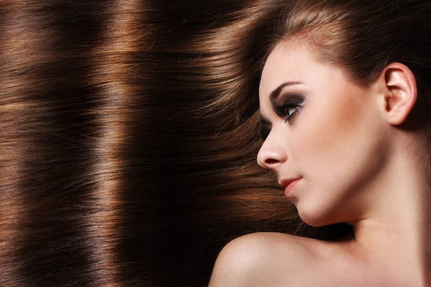 Young woman with beautiful hair