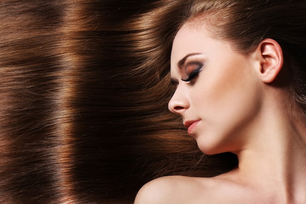 Young woman with beautiful hair