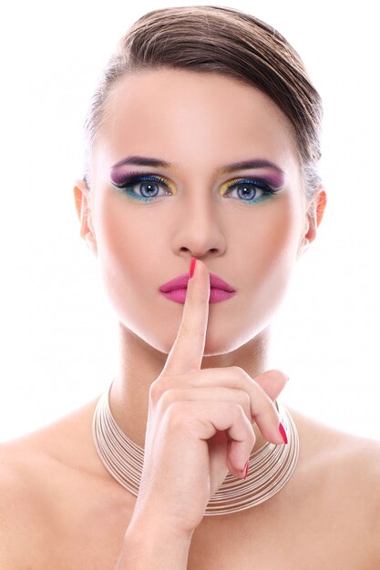 Young woman with beautiful make-up