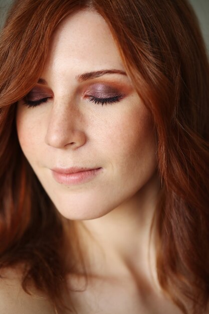 Young woman with cool makeup