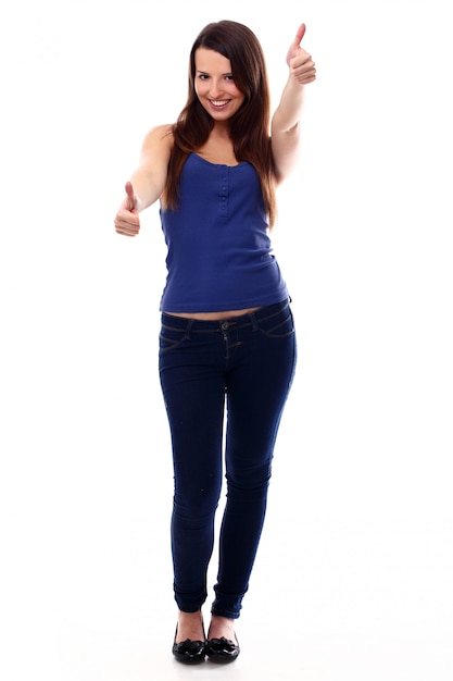 Get a Thumbs Up from this Young Woman – Download Free Stock Photos