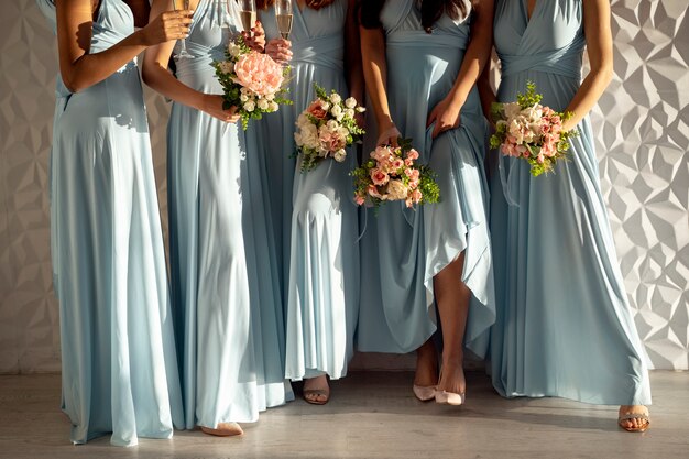 Young women enjoying bachelorette party