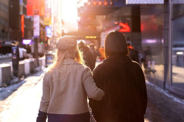 Young women in new york city during daytime