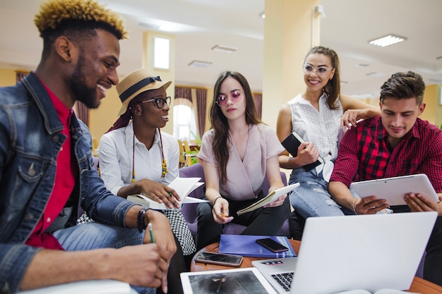 Youngsters collaborating on new ideas