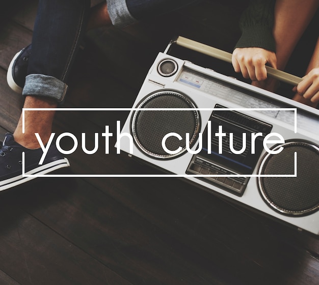 Youth Culture Vintage Vector Graphic Concept