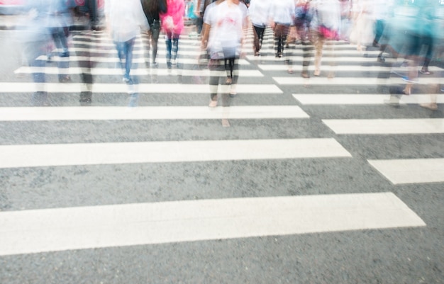 Zebra crossing with people