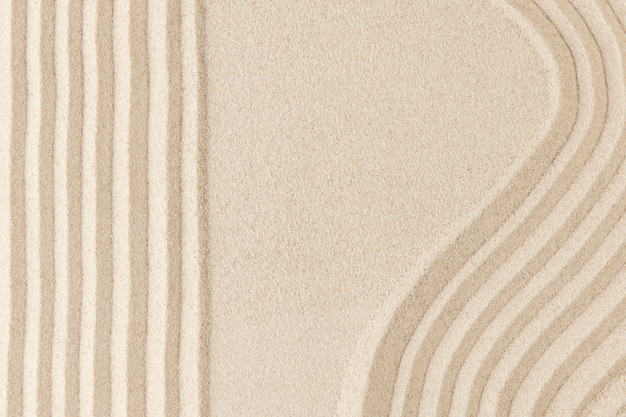 Free photo zen sand wave textured background in health and wellness concept