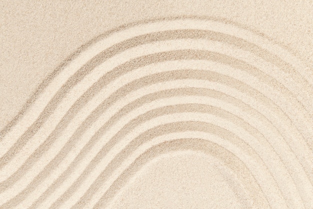 Zen sand wave textured background in mindfulness concept