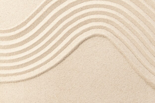 Дзэн песчаная волна текстурированный фон в концепции осознанности