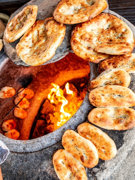 Ð°zeri national tandoor bread with sesame seeds