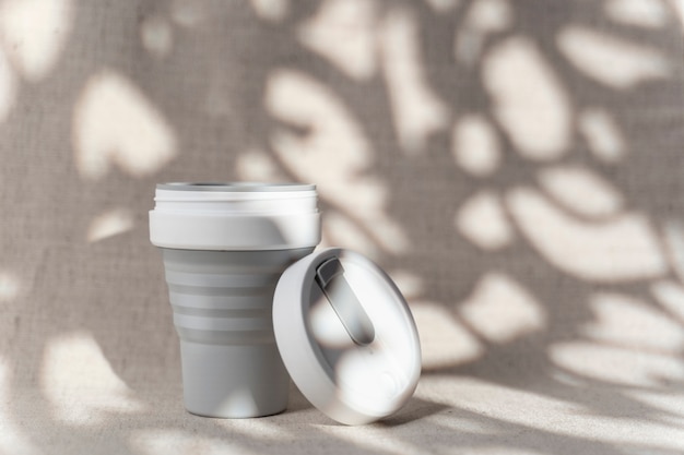 Free photo zero waste cup with lid