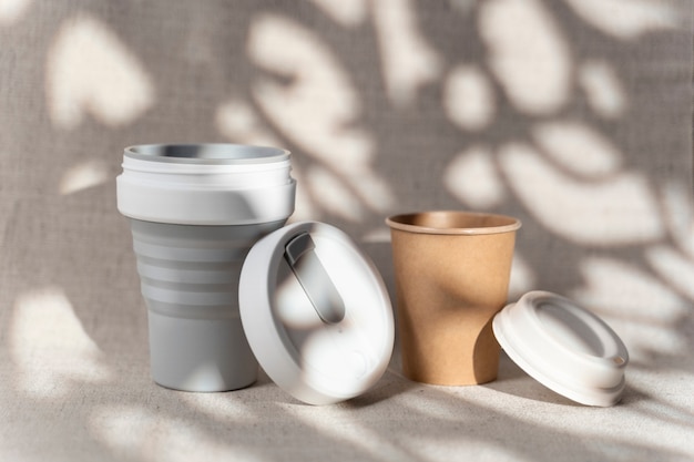 Zero waste cups arrangement