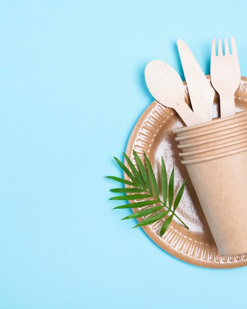 Zero waste paper cups and cutlery