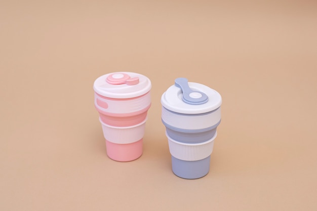 Zero waste pastel colored thermoses