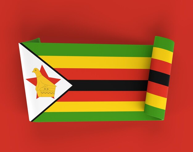 Zimbabwe Ribbon Banner